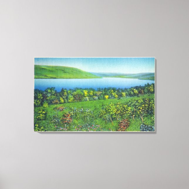 Seneca Point Blick auf den See Leinwanddruck (Vorderseite)