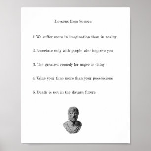 Seneca Poster - Lehren aus der Stoikphilosophie