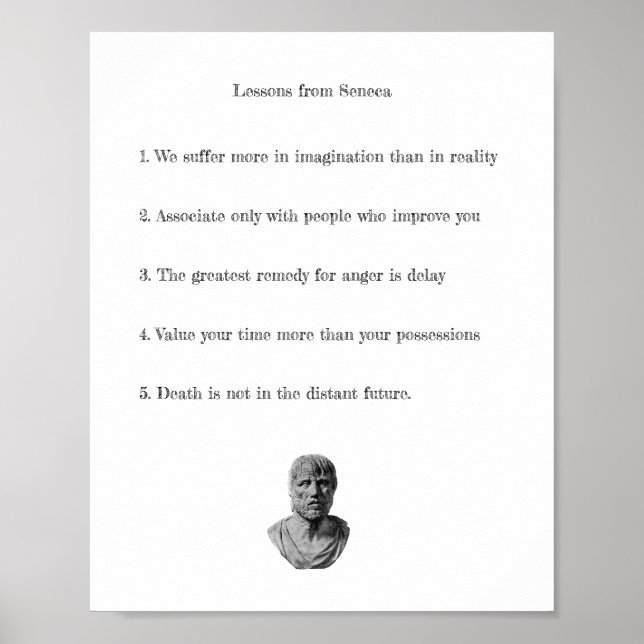 Seneca Poster - Lehren aus der Stoikphilosophie (Vorne)