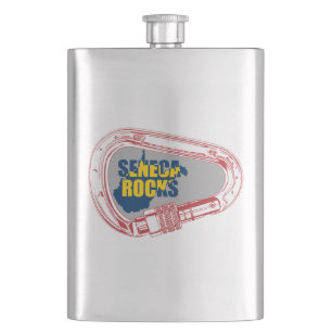 Seneca Rocks Klettern Carabiner Flachmann
