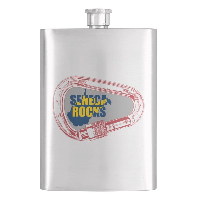 Seneca Rocks Klettern Carabiner Flachmann (Vorderseite)