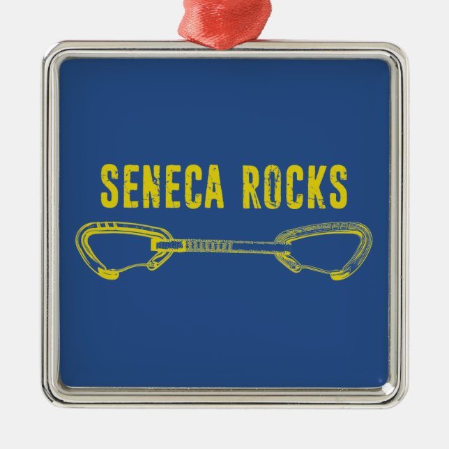 Seneca Rocks Klettern Quickziehung Ornament Aus Metall (Vorne)