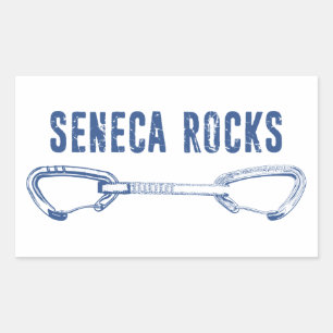 Seneca Rocks Klettern Quickziehung Rechteckiger Aufkleber