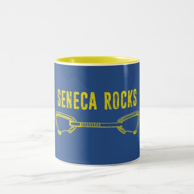 Seneca Rocks Klettern Quickziehung Zweifarbige Tasse (Mittel)