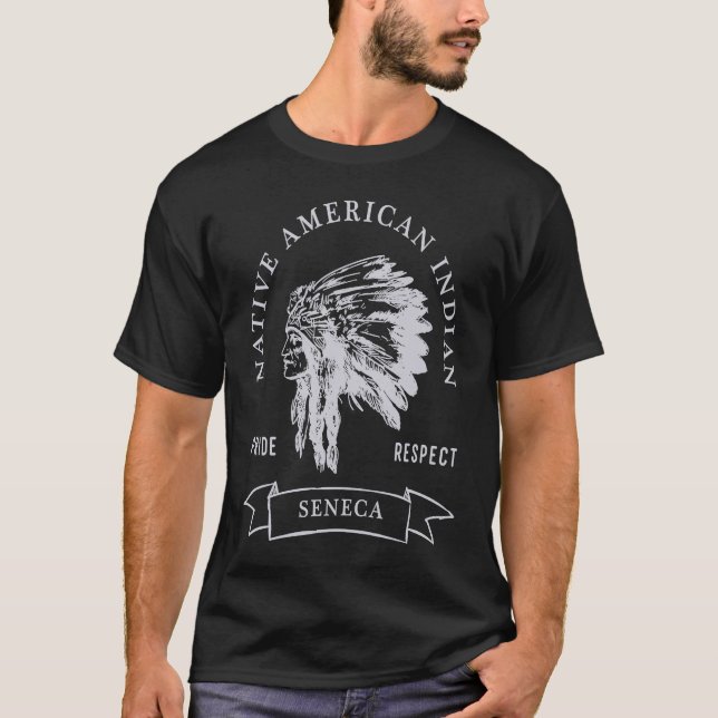 Seneca Stamm Native Amerikanische Ureinwohner Prid T-Shirt (Vorderseite)