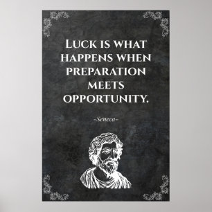 Seneca weiser Ausspruch. Weisheit Poster