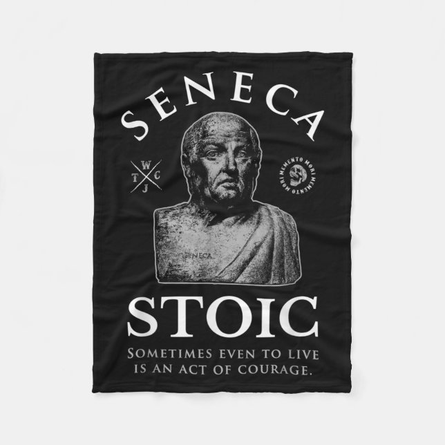 Seneca Zitat "Akt of Courage" Stoicismus Fleecedecke (Vorderseite)