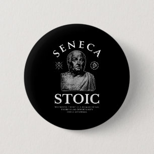 Seneca Zitat "Chancen für einen guten Geist" Stoik Button