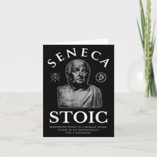 Seneca Zitat "Chancen für einen guten Geist" Stoik Karte