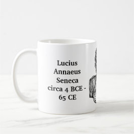Seneca Zitat über Literatur und Tod Kaffeetasse