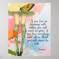 Seneca Zitat Whimsical Modern Collage