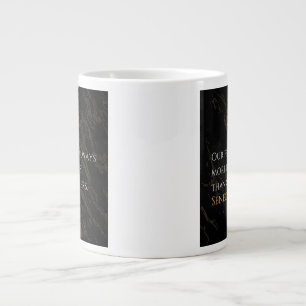 Senecas Erkenntnis: Ängste im Vergleich zu realen Jumbo-Tasse