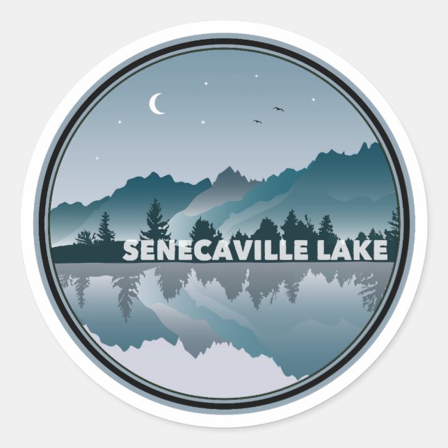 Senecaville Lago Maggiore Runder Aufkleber (Vorderseite)