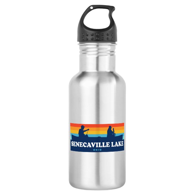 Senecaville Lake Ohio Canoe Edelstahlflasche (Vorderseite)