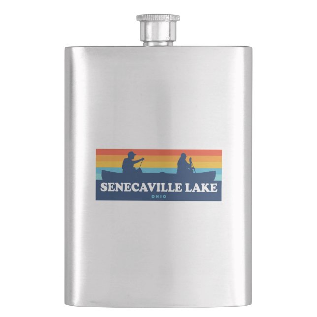 Senecaville Lake Ohio Canoe Flachmann (Vorderseite)