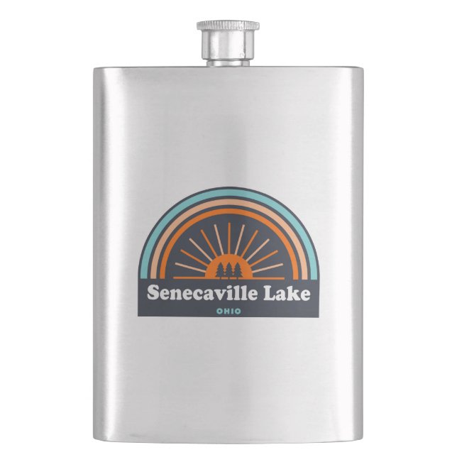 Senecaville Lake Ohio Rainbow Flachmann (Vorderseite)