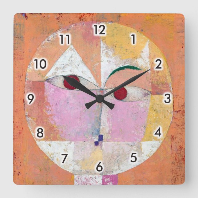 Senecio, Paul Klee Quadratische Wanduhr (Vorderseite)