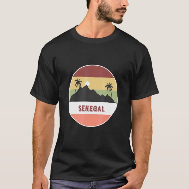 Senegal-Berge und Palmen T-Shirt (Vorderseite)
