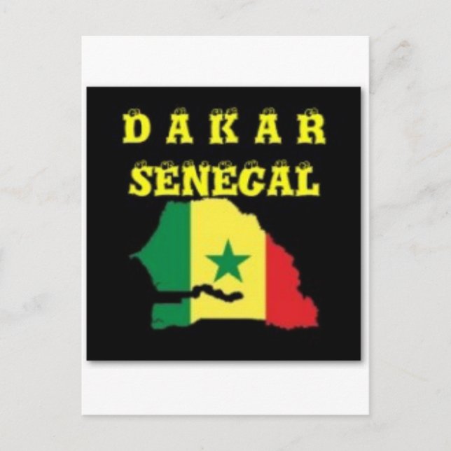 SENEGAL (DAKAR) KARTE T - SHIRT UND ETC (Vorderseite)