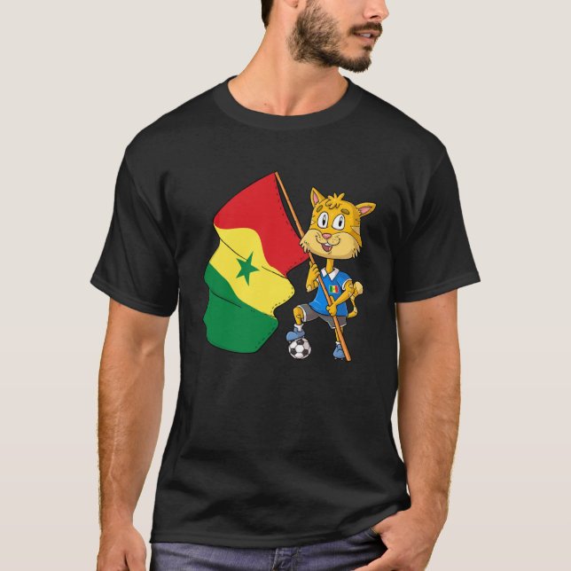 Senegal Fan Cat T-Shirt (Vorderseite)
