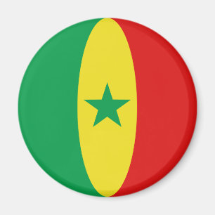 Senegal Fischaugen-Flagge-Magnet Magnet