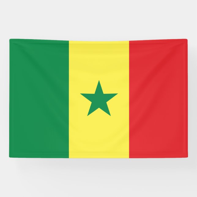 Senegal Flag Banner (Horizontal)