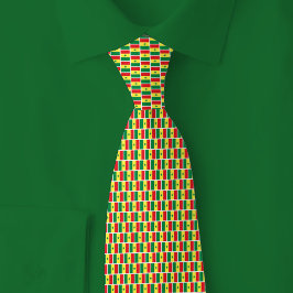 Senegal Flag Brick Pattern Krawatte