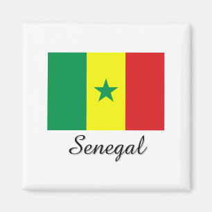 Senegal-Flag-Design Magnet