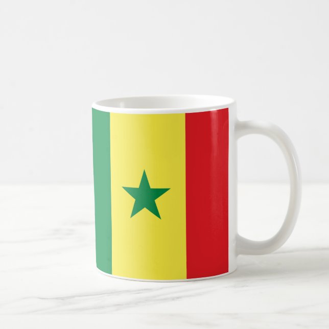 Senegal Flag Keramik Kaffee Tasse (Rechts)
