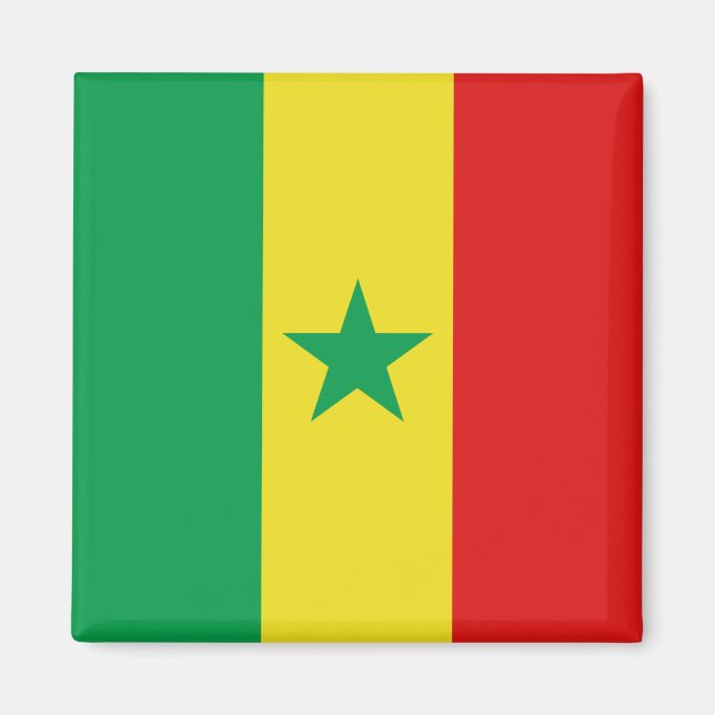 Senegal Flag Magnet (Vorne)