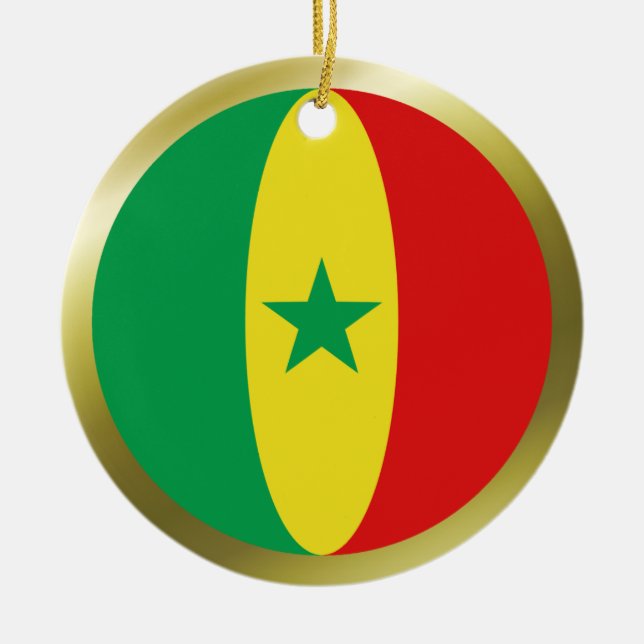 Senegal Flag Ornament (Vorne)