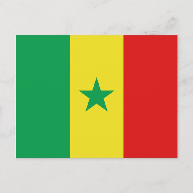 Senegal Flag Postcard Postkarte (Vorderseite)
