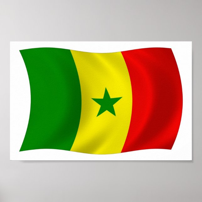 Senegal Flag Poster Print (Vorne)