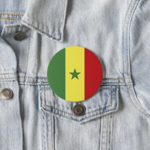 Senegal-Flagge Button