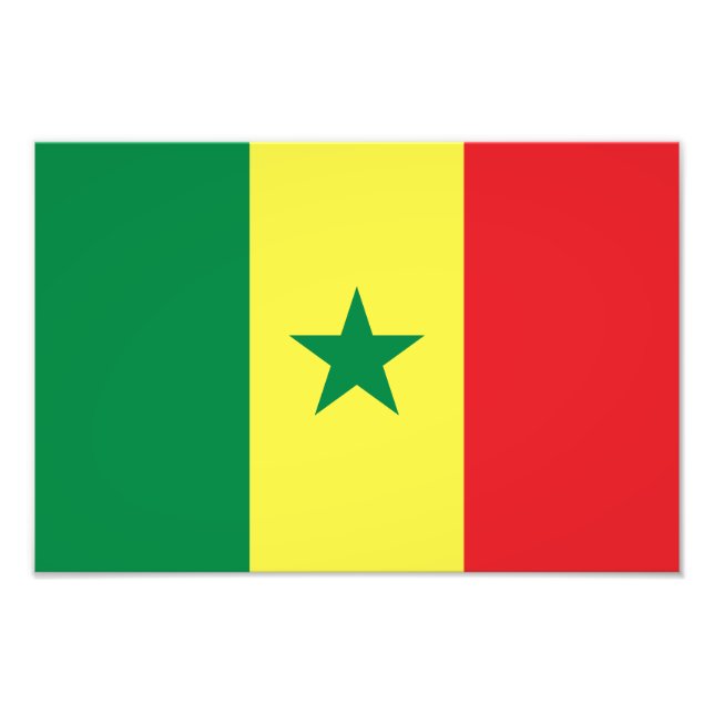 Senegal-Flagge Fotodruck (Vorne)