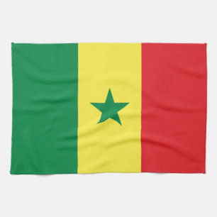 Senegal-Flagge Geschirrtuch