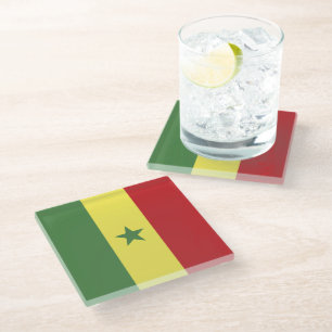 Senegal-Flagge Glasuntersetzer
