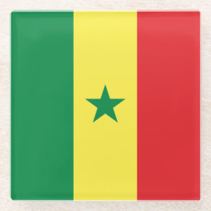 Senegal-Flagge Glasuntersetzer