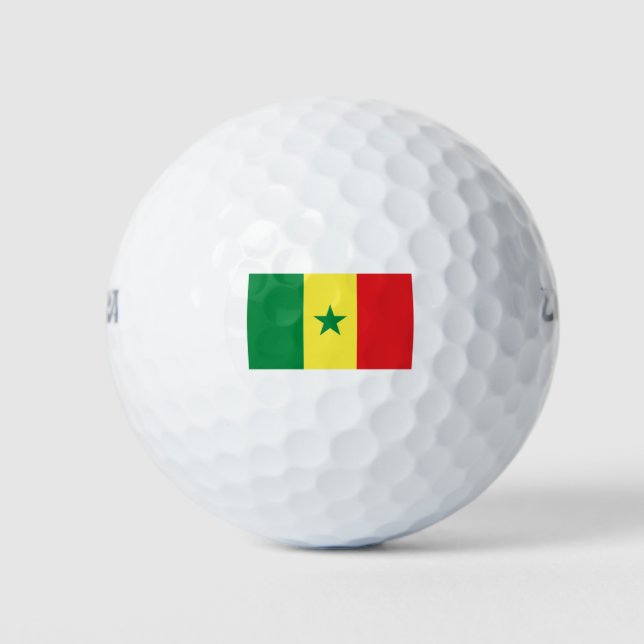 Senegal-Flagge Golfball (Vorderseite)