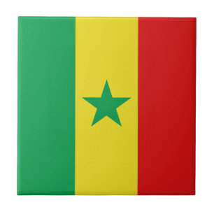 Senegal-Flagge Keramikfliese