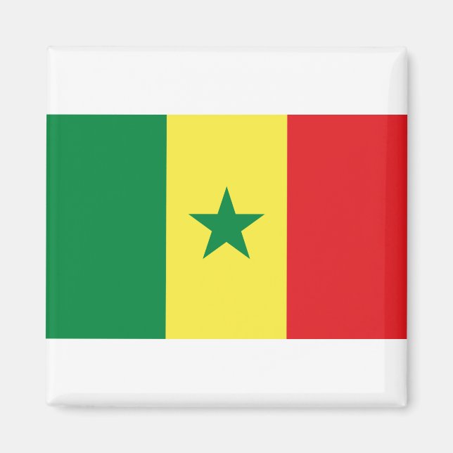 Senegal-Flagge Magnet (Vorne)