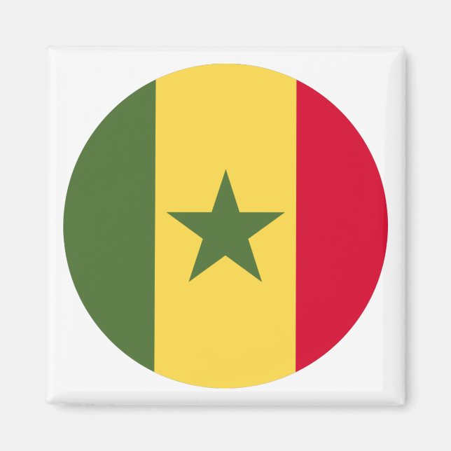Senegal-Flagge Magnet (Vorne)