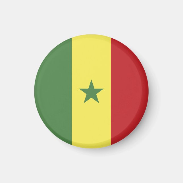 Senegal-Flagge Magnet (Vorne)