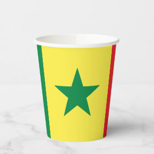 Senegal-Flagge Pappbecher