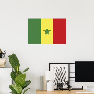 Senegal-Flagge Poster