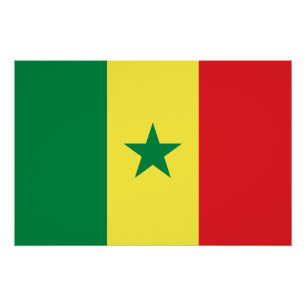 Senegal-Flagge Poster