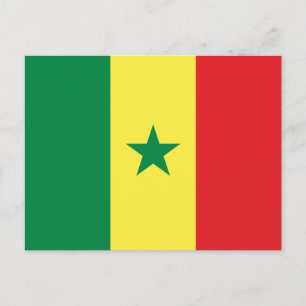 Senegal-Flagge Postkarte