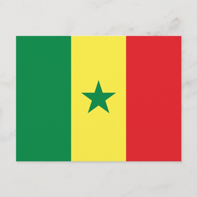 Senegal-Flagge Postkarte (Vorderseite)