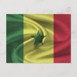 Senegal-Flagge Postkarte