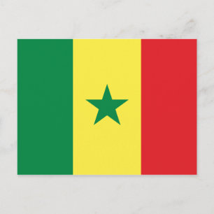 Senegal-Flagge Postkarte
